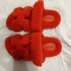Hermes Chypre shearling sandals - never worn